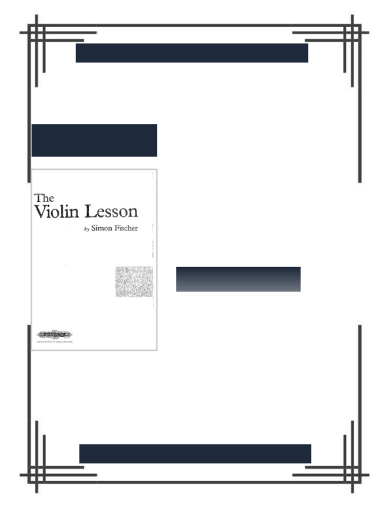 The Violin Lesson Simon Fischer ebook high-quality pdf | PDF | String ...