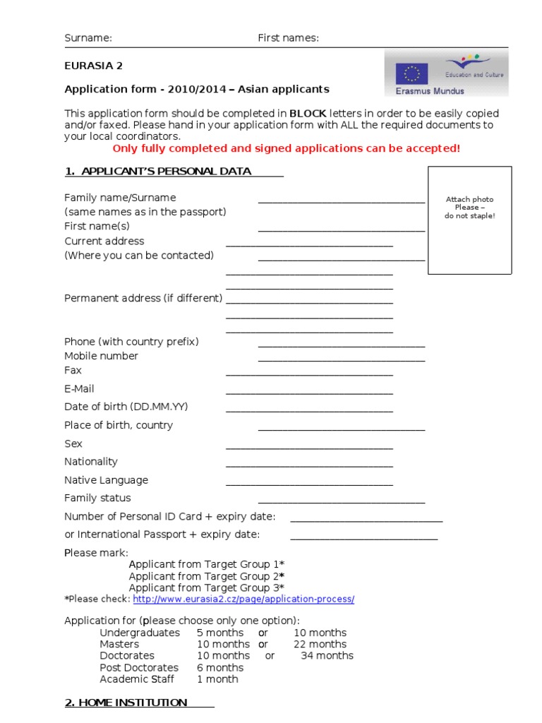 126 Application Form | PDF