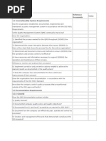 ISO 9001 - 2008 Checksheet