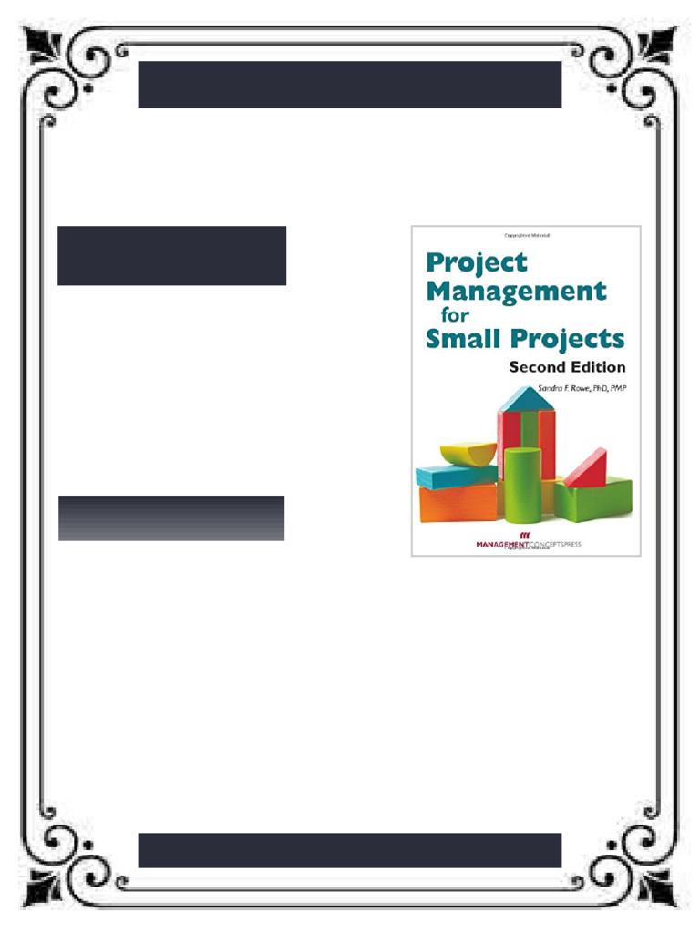 Project management for small projects second edition Rowe ebook high ...