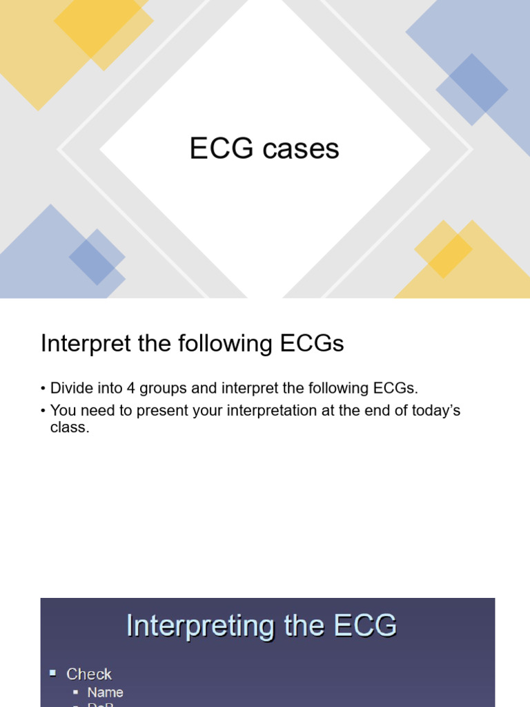 ECG Interpretation Cases and Guidelines | PDF