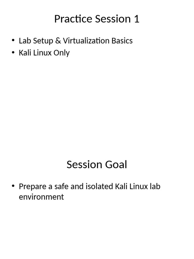 Practice Session 1 Kali Lab | PDF