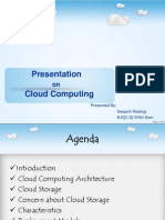 Presentation Cloud Computing: Presented By: Swapnil Rastogi B.E (C.S) Viiith Sem