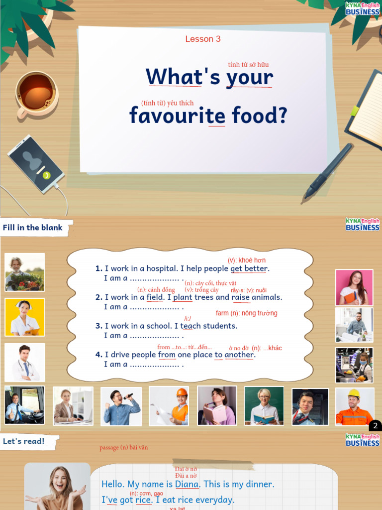 Food and Drink Vocabulary Lesson | PDF | Foods | Cuisine