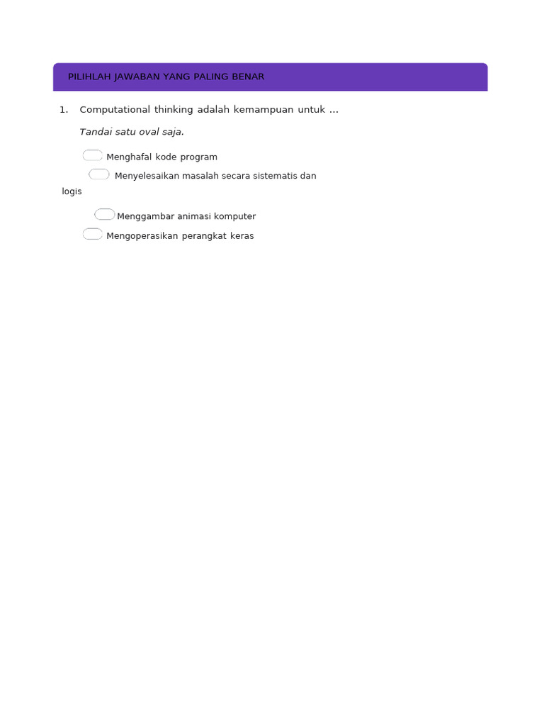 Pengenalan Computational Thinking dan Scratch | PDF