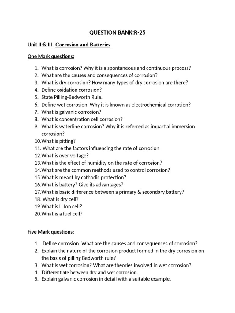 Corrosion and Battery Concepts Explained | PDF