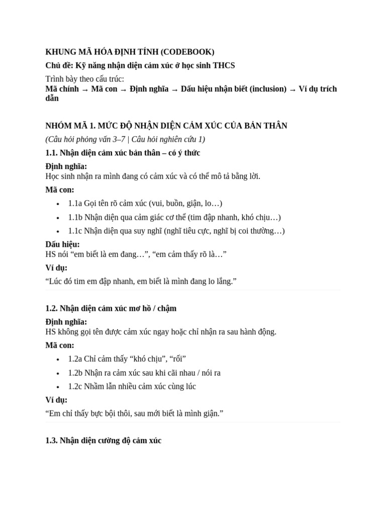 Khung Mã Hóa Định Tính | PDF