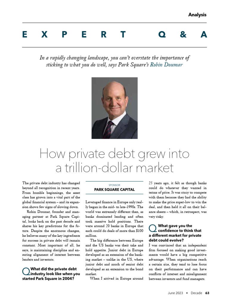 Growth of Private Debt Market Insights | PDF | Banks | Interest