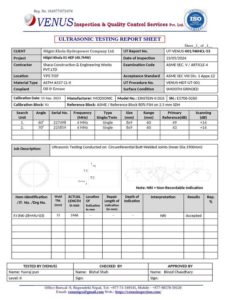 Ut Report Vpstop 53 | PDF | Mechanical Engineering | Applied And ...