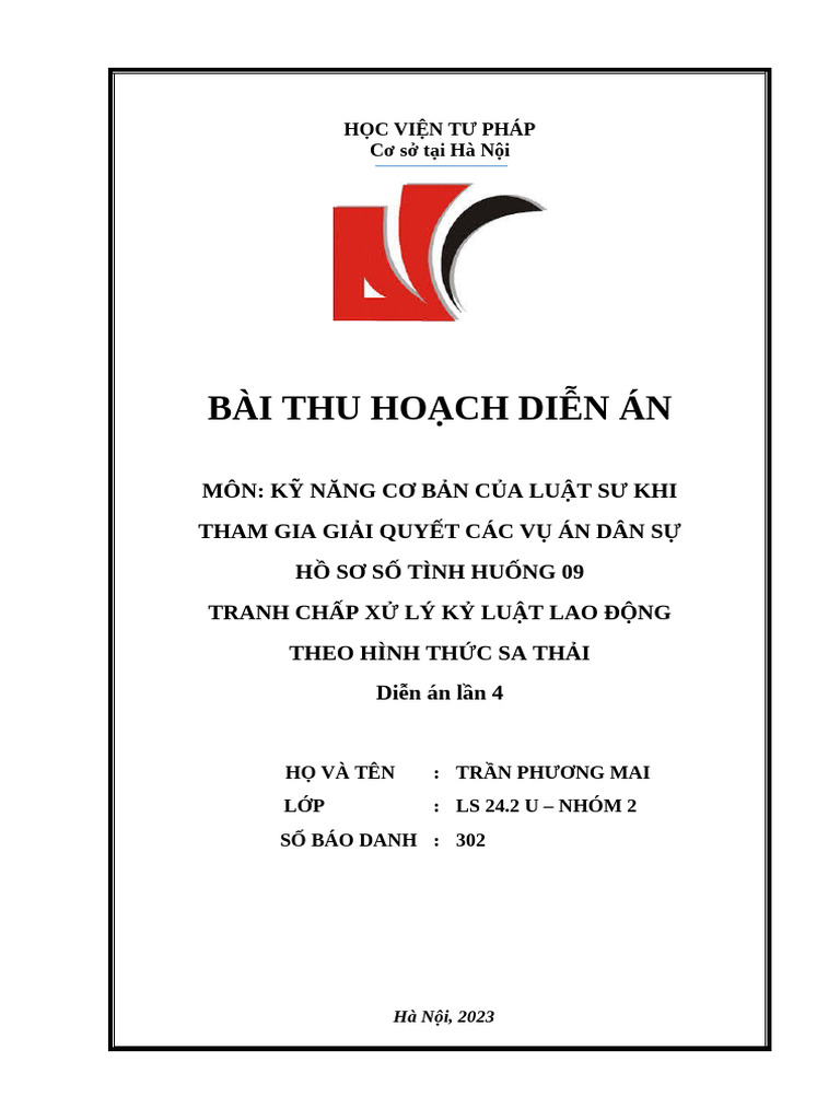 Bai Thu Hoach Dien An 09 | PDF