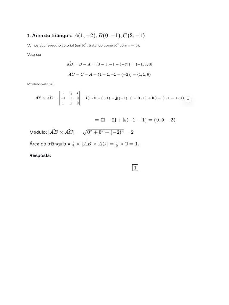 Resol Prova de GA | PDF