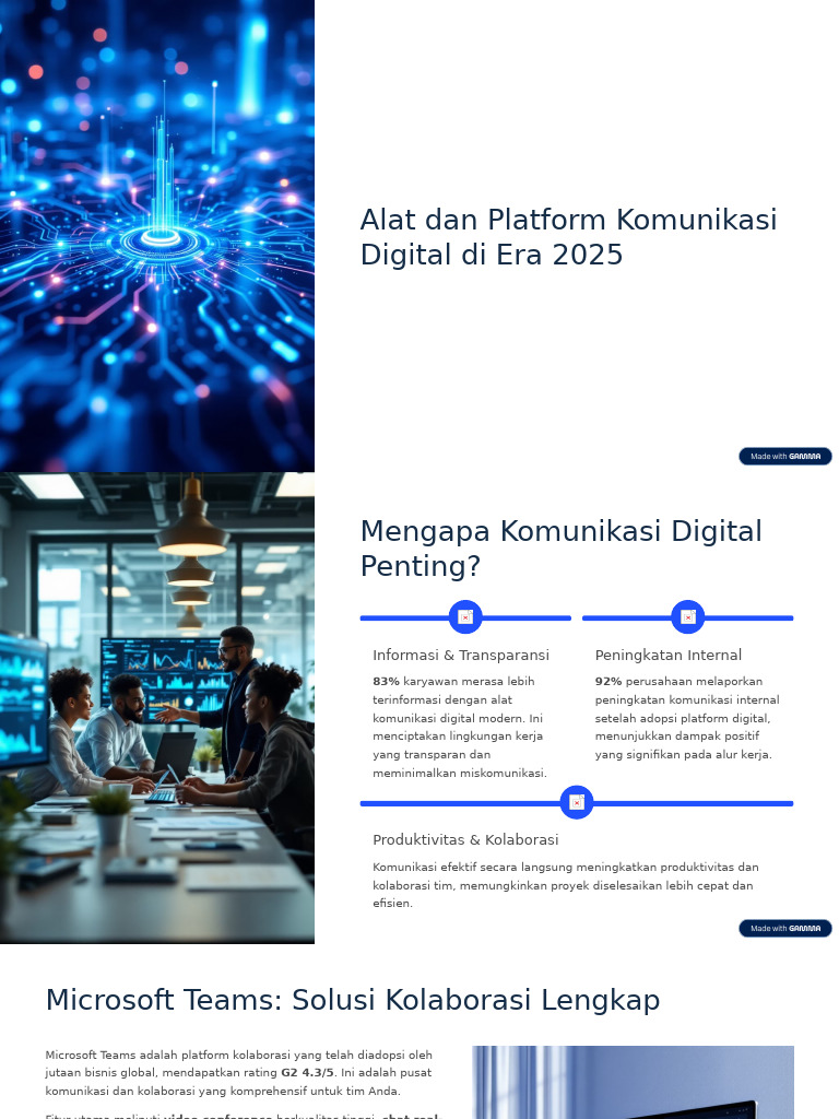 Alat Dan Platform Komunikasi Digital Di Era 2025 | PDF