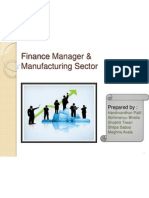 Finance Manager & Manufacturing Sector: Prepared by