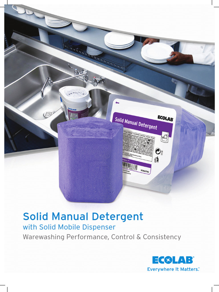 Ecolab Solid Manual Detergent Guide | PDF