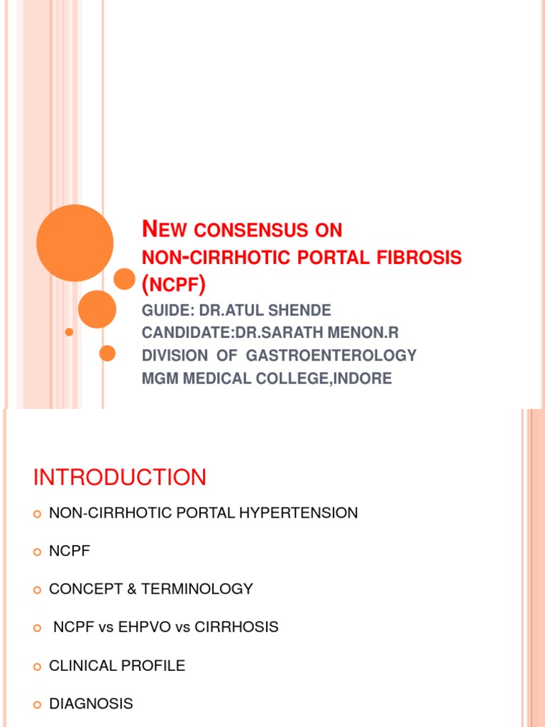 Non-Cirrhotic Portal Fibrosis Overview | PDF | Cirrhosis | Liver