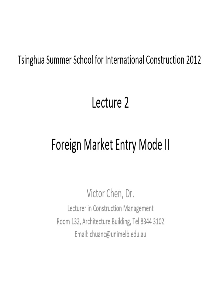 Foreign Market Entry Modes Explained | PDF | Joint Venture | Takeover