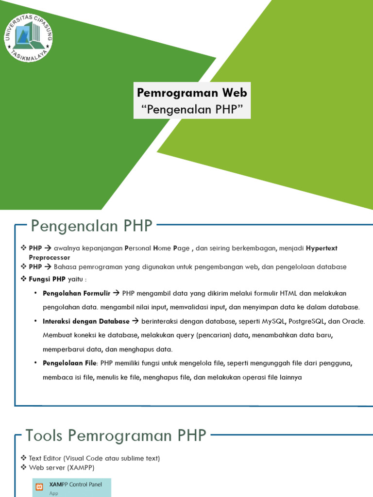Pengenalan Dasar Pemrograman PHP | PDF