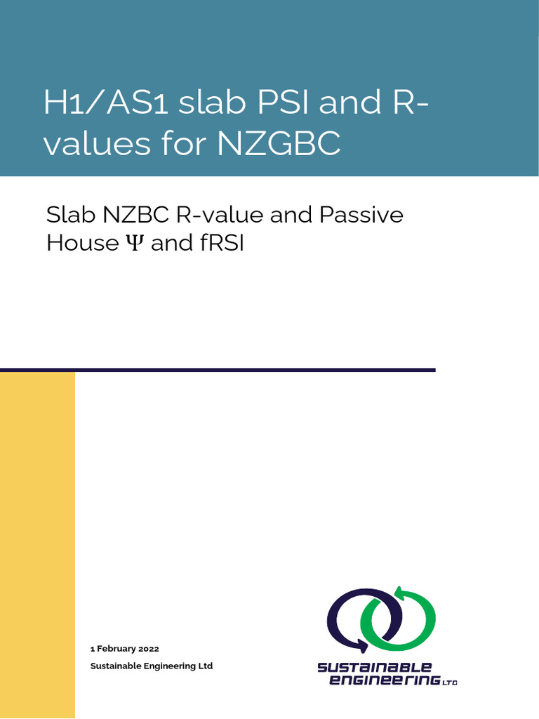 Slab NZBC H1 AS1 Rvalues Psi and FRSI - Full | PDF | Applied And ...