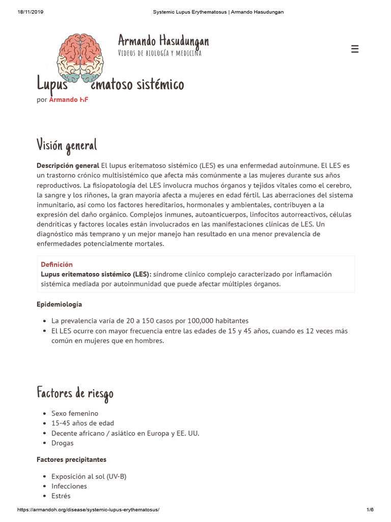 Overview of Systemic Lupus Erythematosus | PDF | Medical Specialties ...