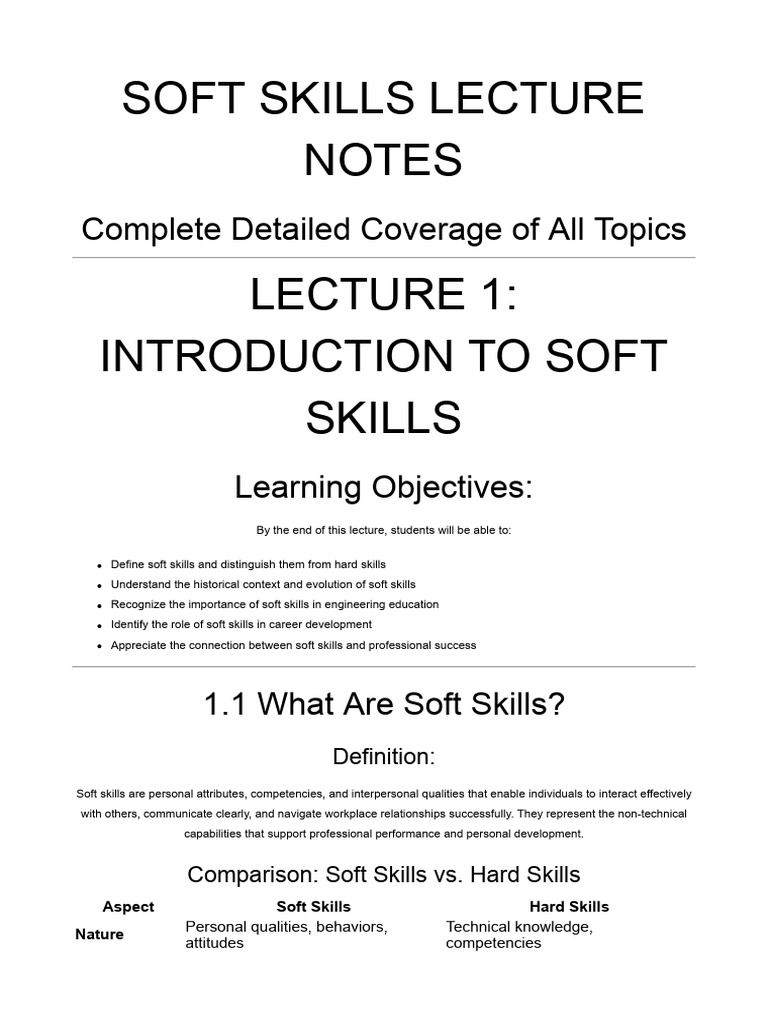 Understanding Soft Skills in Engineering | PDF | Communication | Leadership