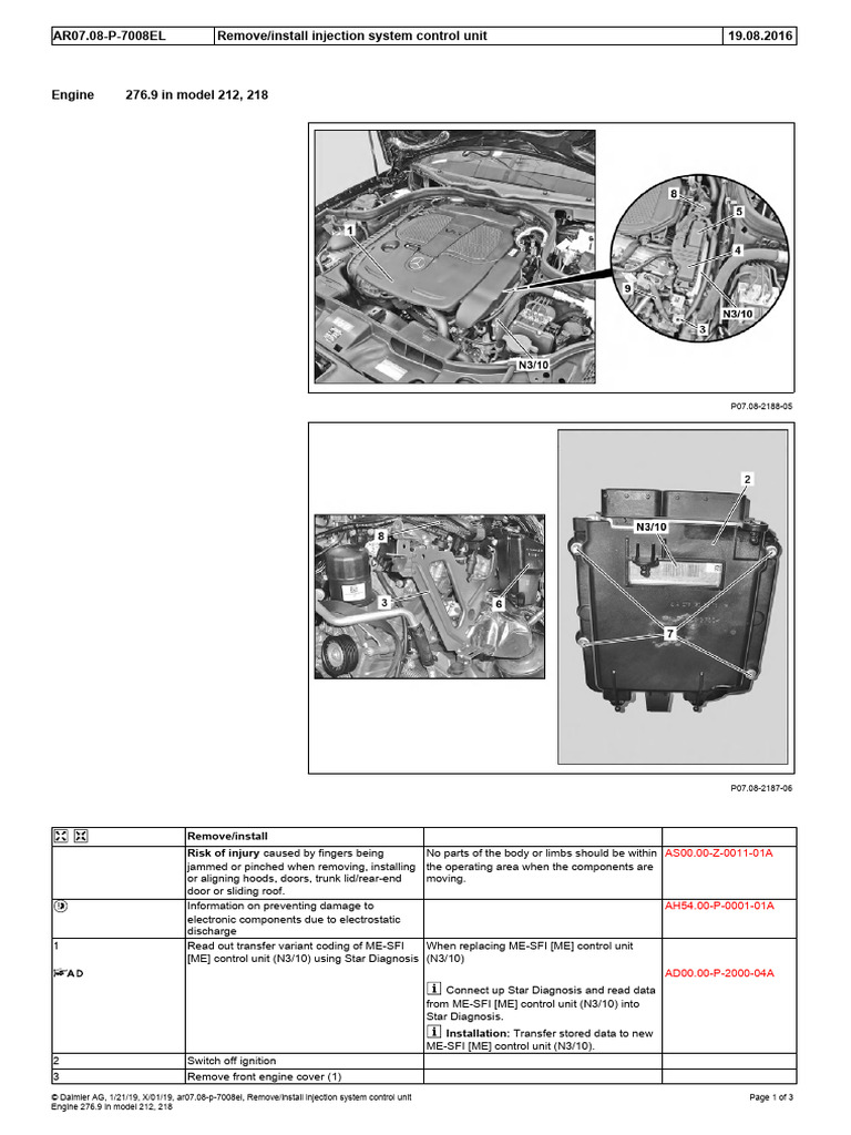 Remove/Install Injection Control Unit | PDF | Electrical Connector ...
