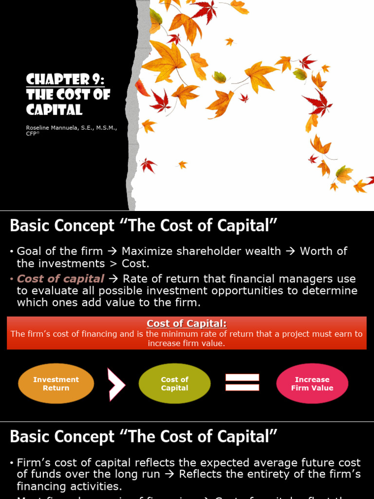 Understanding Cost of Capital Essentials | PDF | Cost Of Capital ...