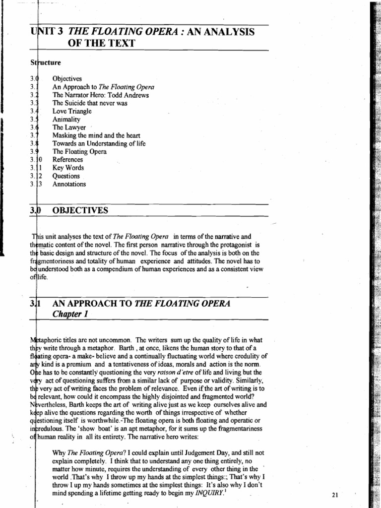 The Floating Opera: Todd Andrews' Inquiry | PDF