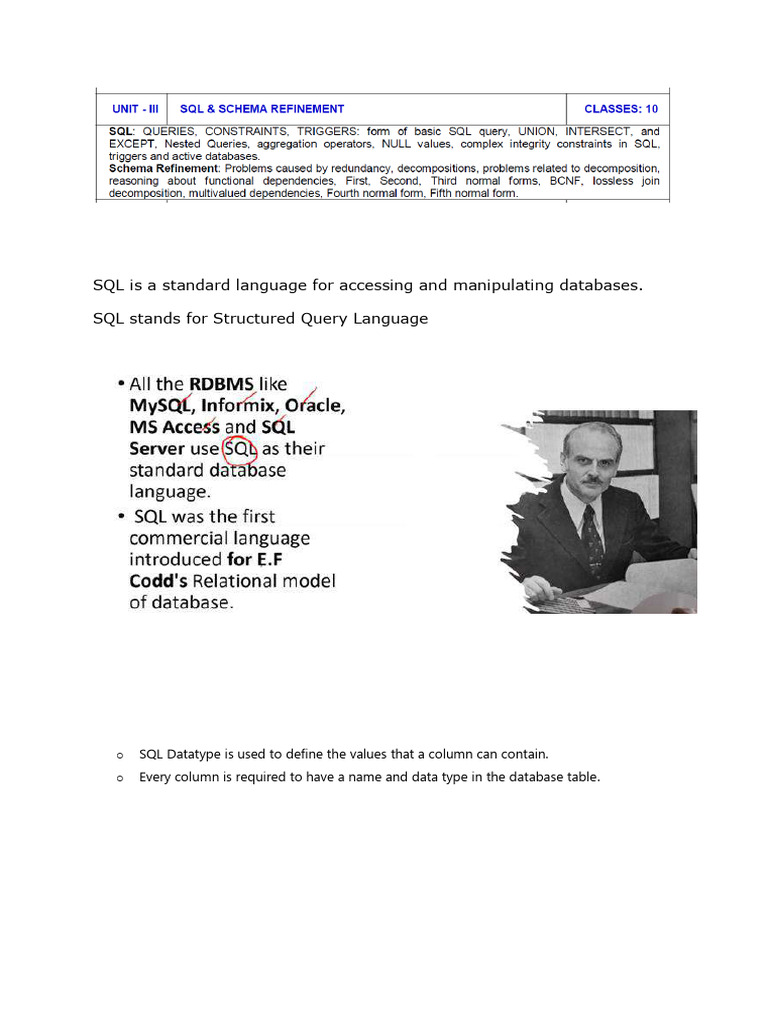 Basic SQL Queries and Data Types Guide | PDF | Data Type | Sql