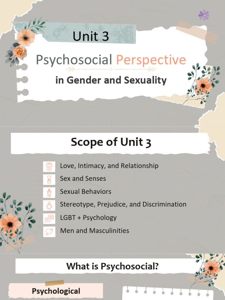 Psychosocial Insights on Love and Sexuality | PDF