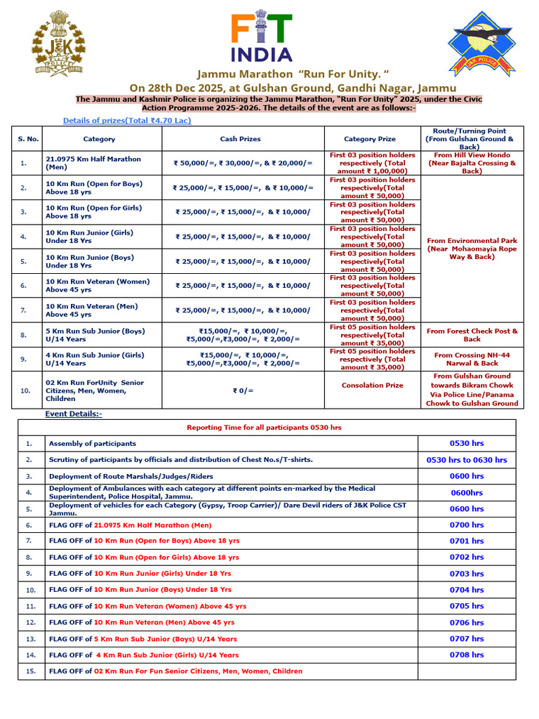Jammu Marathon 2025: Run For Unity | PDF | Chess Openings | Chess