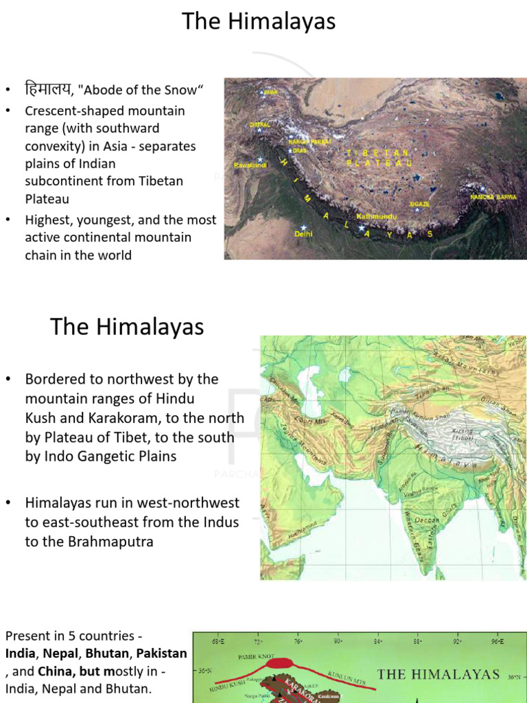 Overview of the Himalayas' Geography | PDF | Himalayas | Geology