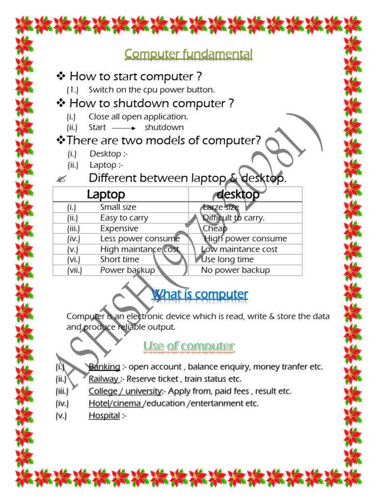Computer Fundamentals Guide | PDF | Computer Data Storage | Random ...