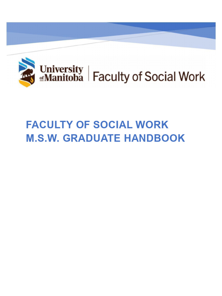 MSW_Handbook Revised July 2023 | PDF | Thesis | Course Credit