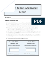 Attendance Sabbath School Form