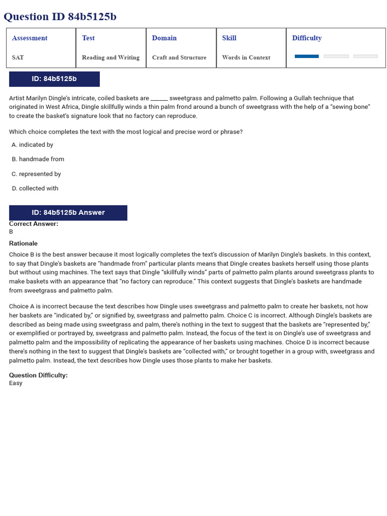 SAT Craft and Structure First 50Q | PDF | Reward System | Sat