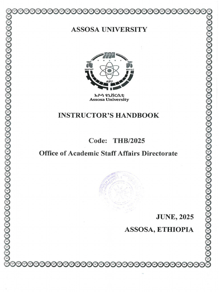 Instructors Handbook Manual Documents-1 | PDF