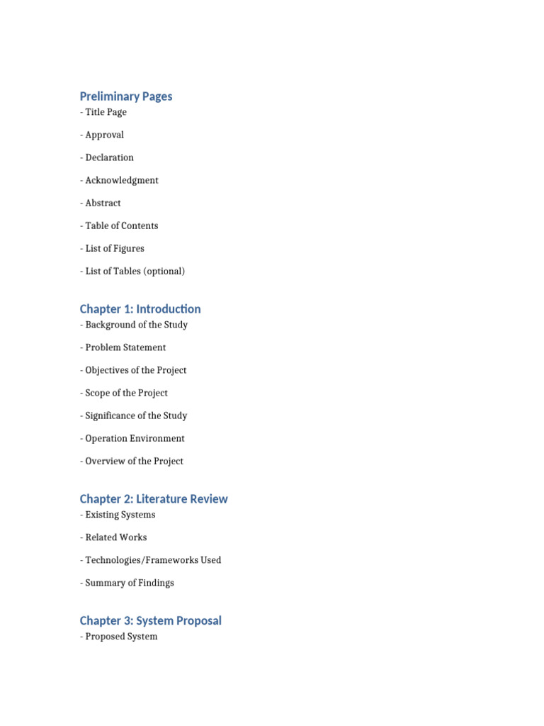 Comprehensive Project Report Structure | PDF