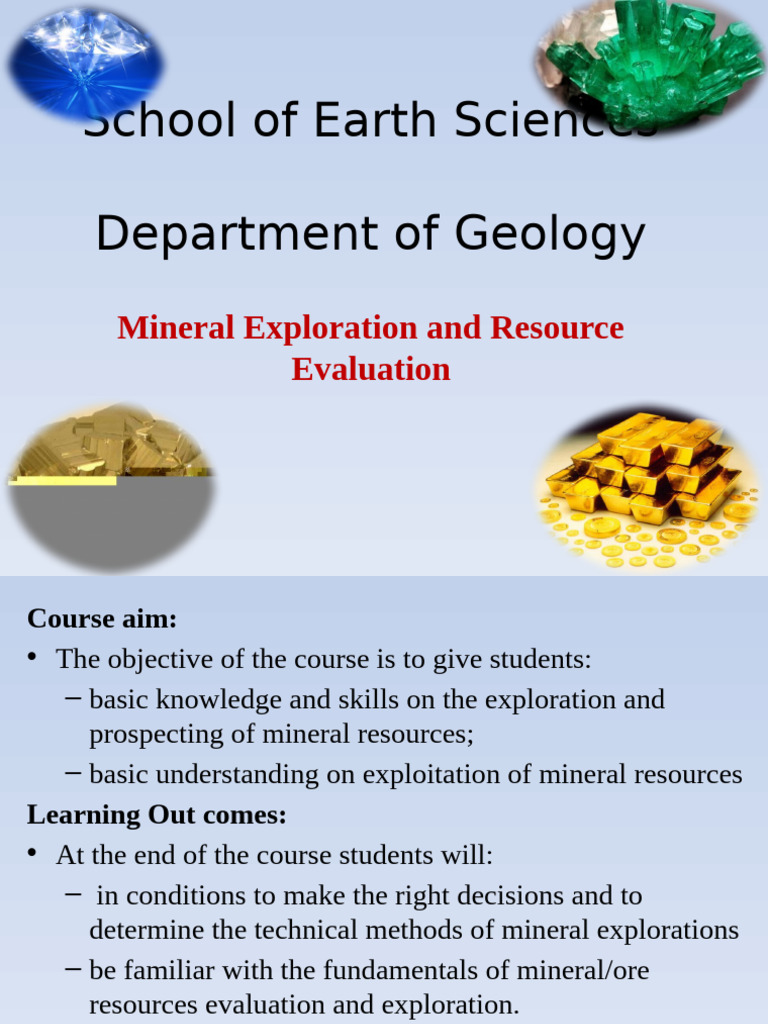 Mineral Exploration & Resource Evaluation Guide | PDF | Ore | Mining