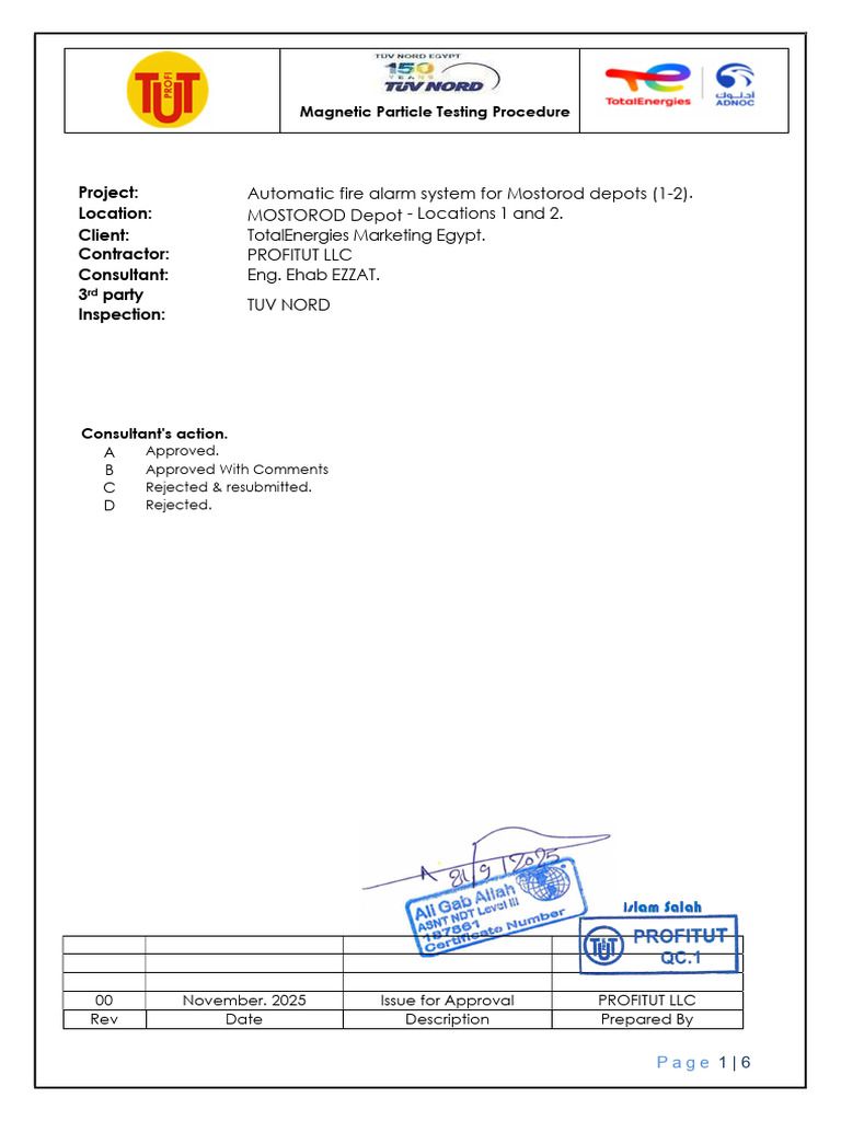 Magnetic Particle Testing Procedure Guide | PDF | Nondestructive ...