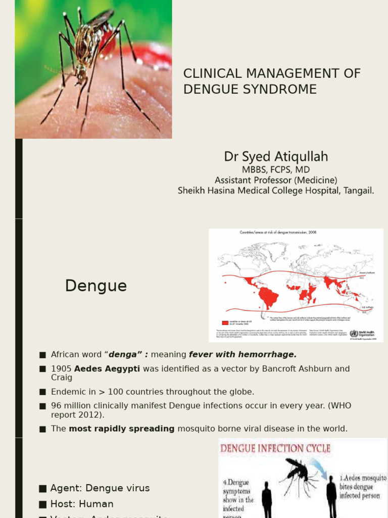 Clinical Management of Dengue Syndrome | PDF | Clinical Medicine ...