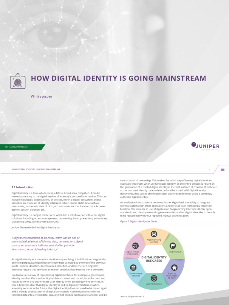 How Digital Identity is Going Mainstream Whitepaper | PDF ...