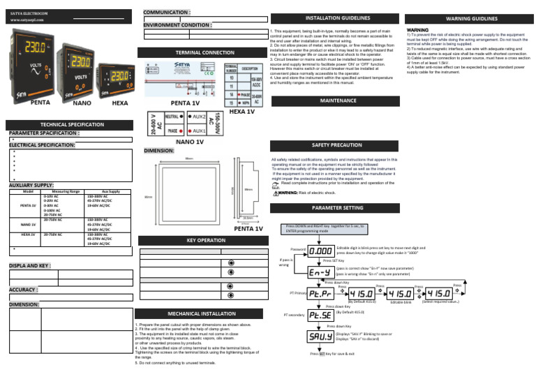AC Volt Meter Technical Specifications | PDF | Electrical Engineering ...