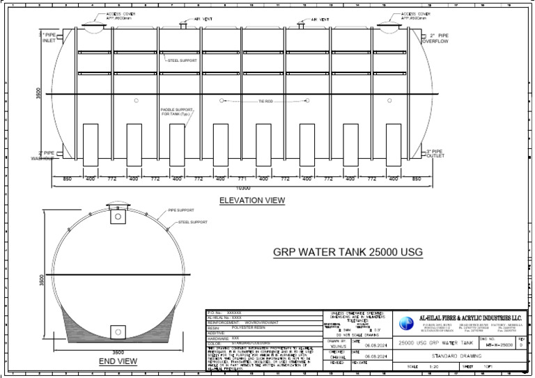 GRP Water Tank Specifications and Details | PDF | Building Materials ...