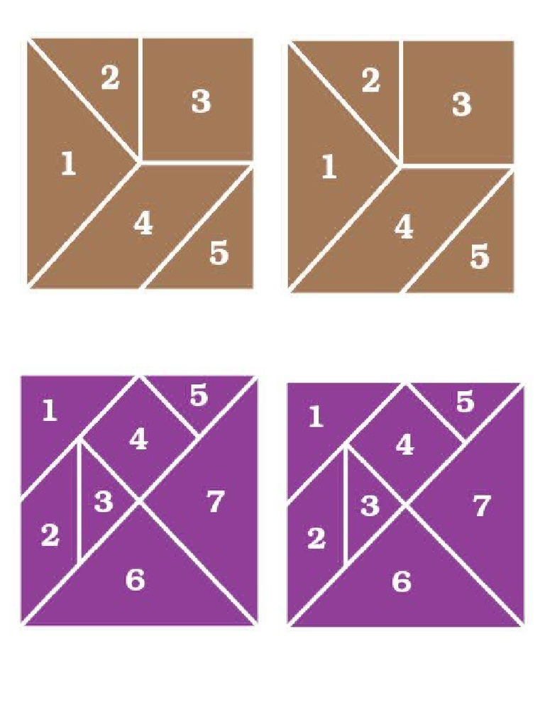 5 Piece Tangram and 7 Piece Tangram - Images | PDF