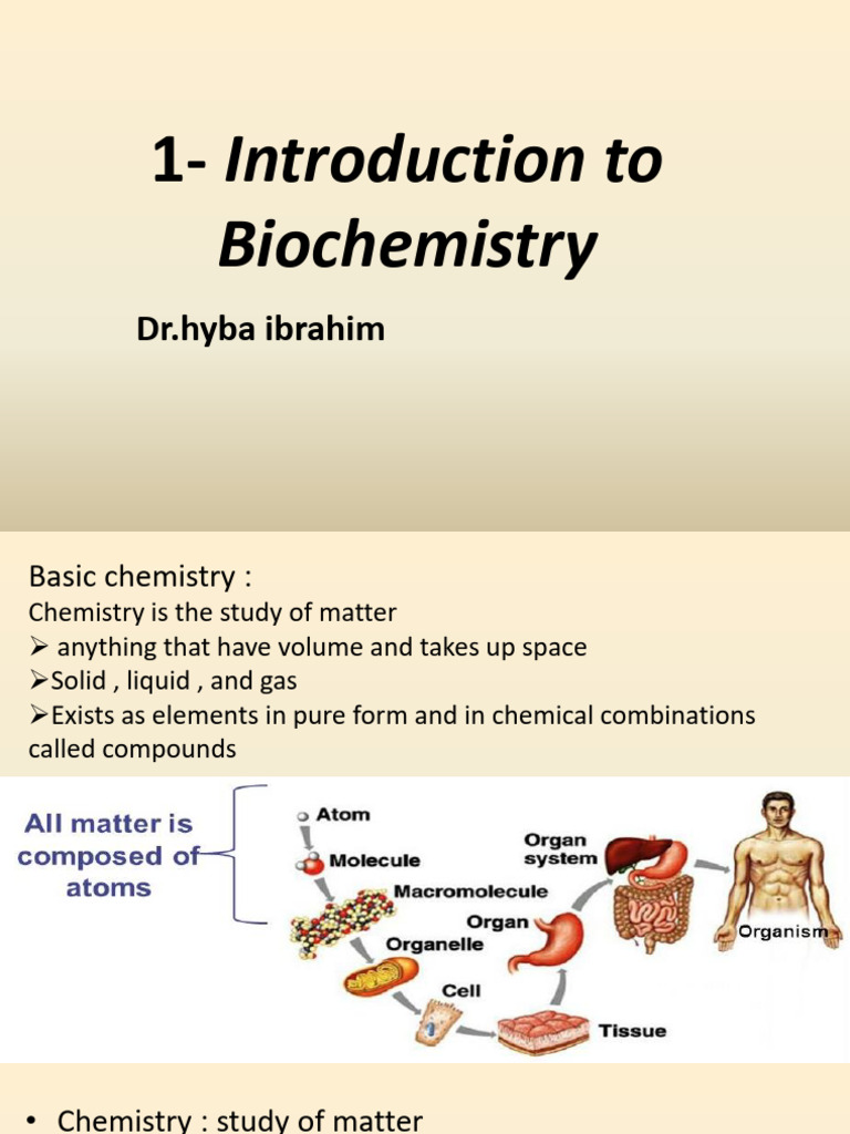 Introduction to Biochemistry Basics | PDF | Chemistry | Biomolecules