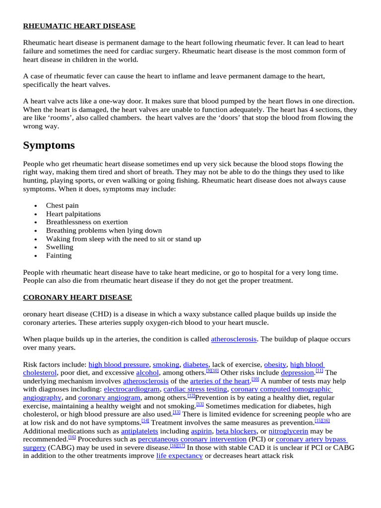 Understanding Rheumatic Heart Disease | PDF | Coronary Artery Disease ...