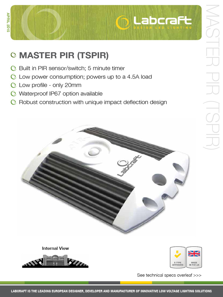 tsw5pir | PDF | Lighting | Switch