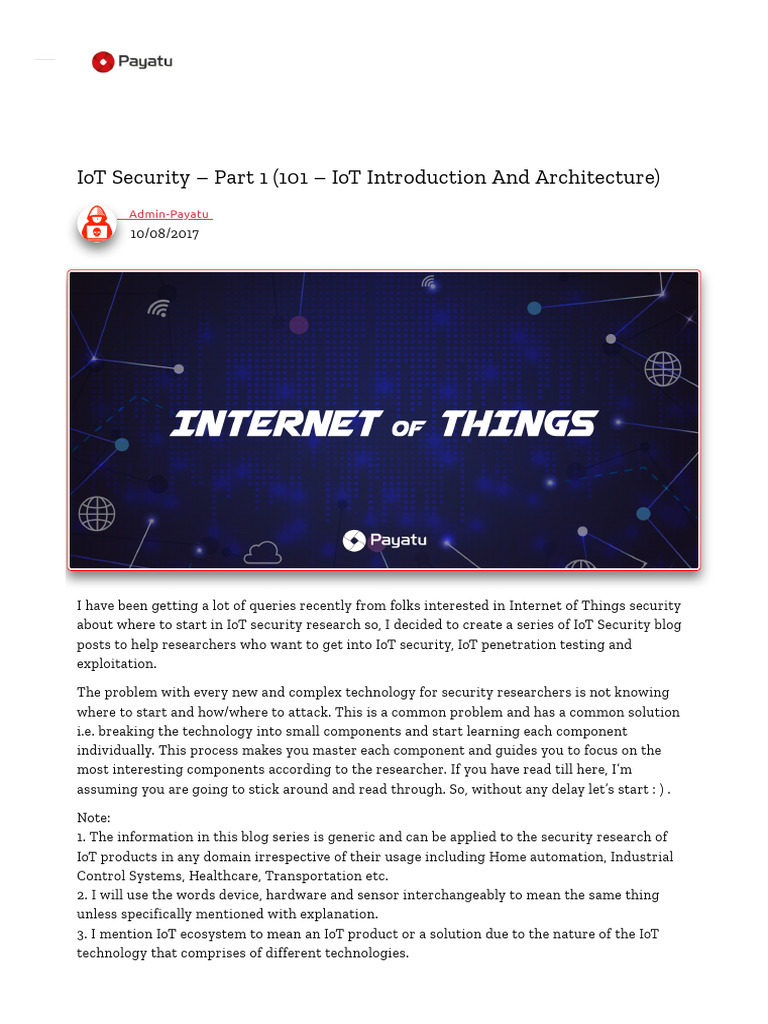 iotsec | PDF | Internet Of Things | Computer Network