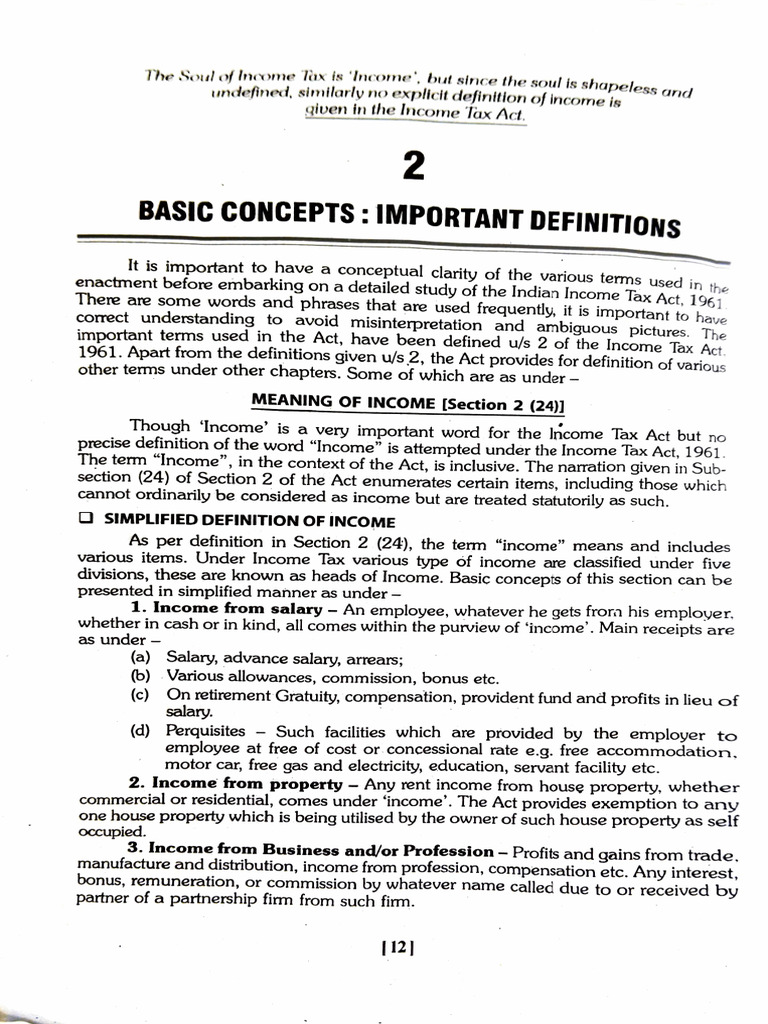 Basic Concepts - Important Definition | PDF