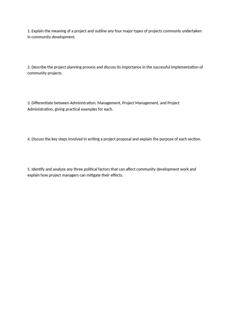 Community Development Project Guide | PDF